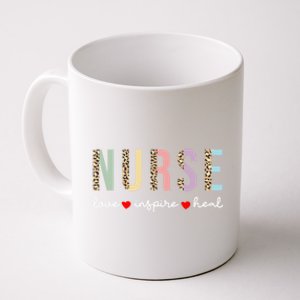 Leopard Print Nurse Love Inspire Heal Cool Gift Coffee Mug