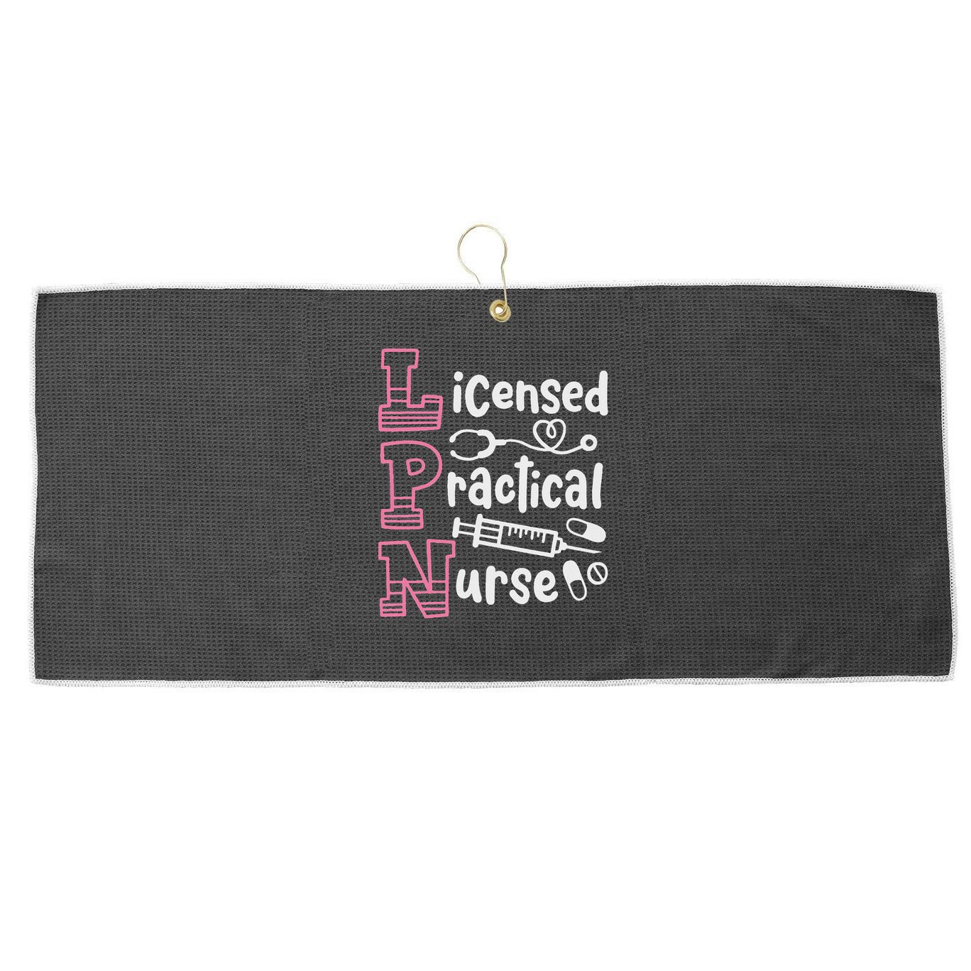 Lpn Practical Nurse Lpn Large Microfiber Waffle Golf Towel