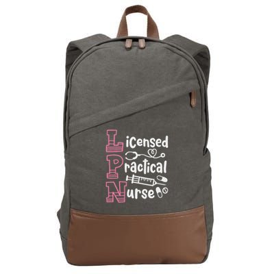 Lpn Practical Nurse Lpn Cotton Canvas Backpack