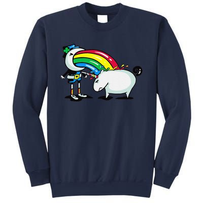 Leprechaun Puking On A Unicorn Sweatshirt