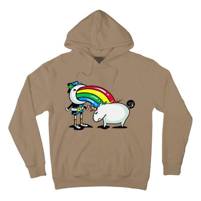 Leprechaun Puking On A Unicorn Hoodie