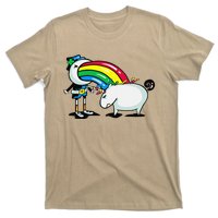 Leprechaun Puking On A Unicorn T-Shirt