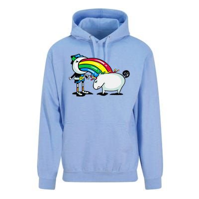 Leprechaun Puking On A Unicorn Unisex Surf Hoodie