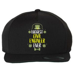 Luckiest Police Officer Ever St Patricks Day Police Officers Gift Wool Snapback Cap