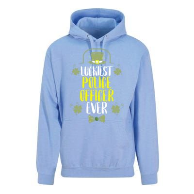 Luckiest Police Officer Ever St Patricks Day Police Officers Gift Unisex Surf Hoodie