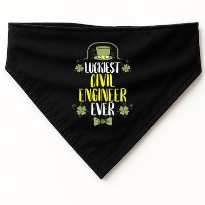 Luckiest Police Officer Ever St Patricks Day Police Officers Funny Gift USA-Made Doggie Bandana