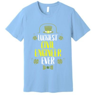 Luckiest Police Officer Ever St Patricks Day Police Officers Funny Gift Premium T-Shirt
