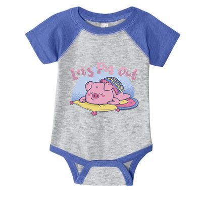 Let's Pig Out Bbq Pig Roast Barbecue Gift Infant Baby Jersey Bodysuit