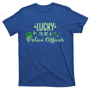 Lucky Police Officer Great Gift Cute Police Officer St Patrick Outfit Gift T-Shirt