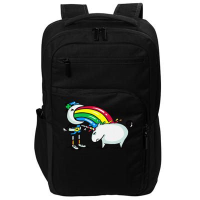 Leprechaun Puking On A Unicorn Impact Tech Backpack