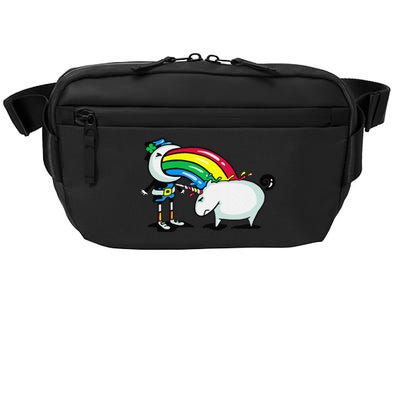 Leprechaun Puking On A Unicorn Crossbody Pack