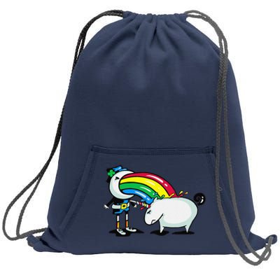 Leprechaun Puking On A Unicorn Sweatshirt Cinch Pack Bag