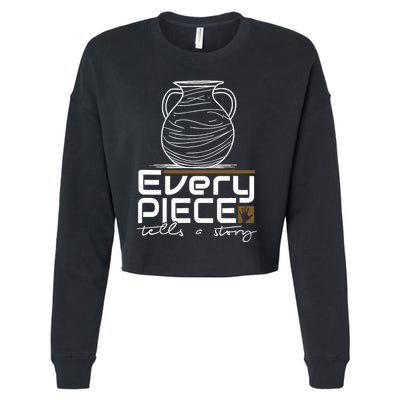 Lovable Pieces Of Clay Of Pottery Cropped Pullover Crew