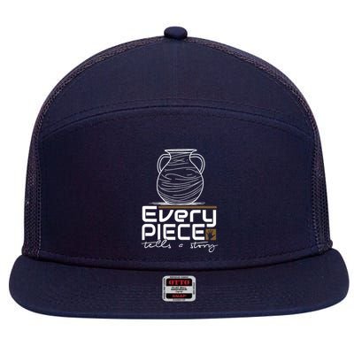 Lovable Pieces Of Clay Of Pottery 7 Panel Mesh Trucker Snapback Hat