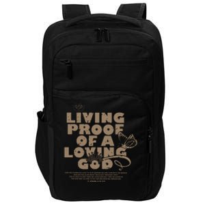 Living Proof Of A Loving God Inspirational Christian Impact Tech Backpack