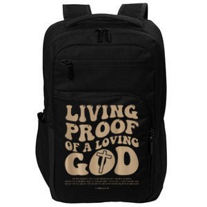 Living Proof Of A Loving God Christian (Front And Back) Impact Tech Backpack