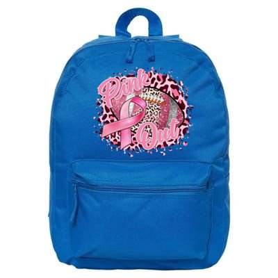 Leopard Pink Out Football Tackle Breast Cancer Warrior Girls Cool Gift 16 in Basic Backpack