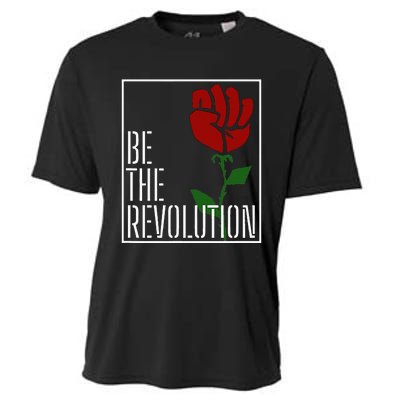 Leftist Protest Political Revolution Socialist Rose Cooling Performance Crew T-Shirt