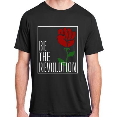 Leftist Protest Political Revolution Socialist Rose Adult ChromaSoft Performance T-Shirt