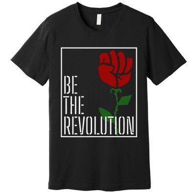 Leftist Protest Political Revolution Socialist Rose Premium T-Shirt