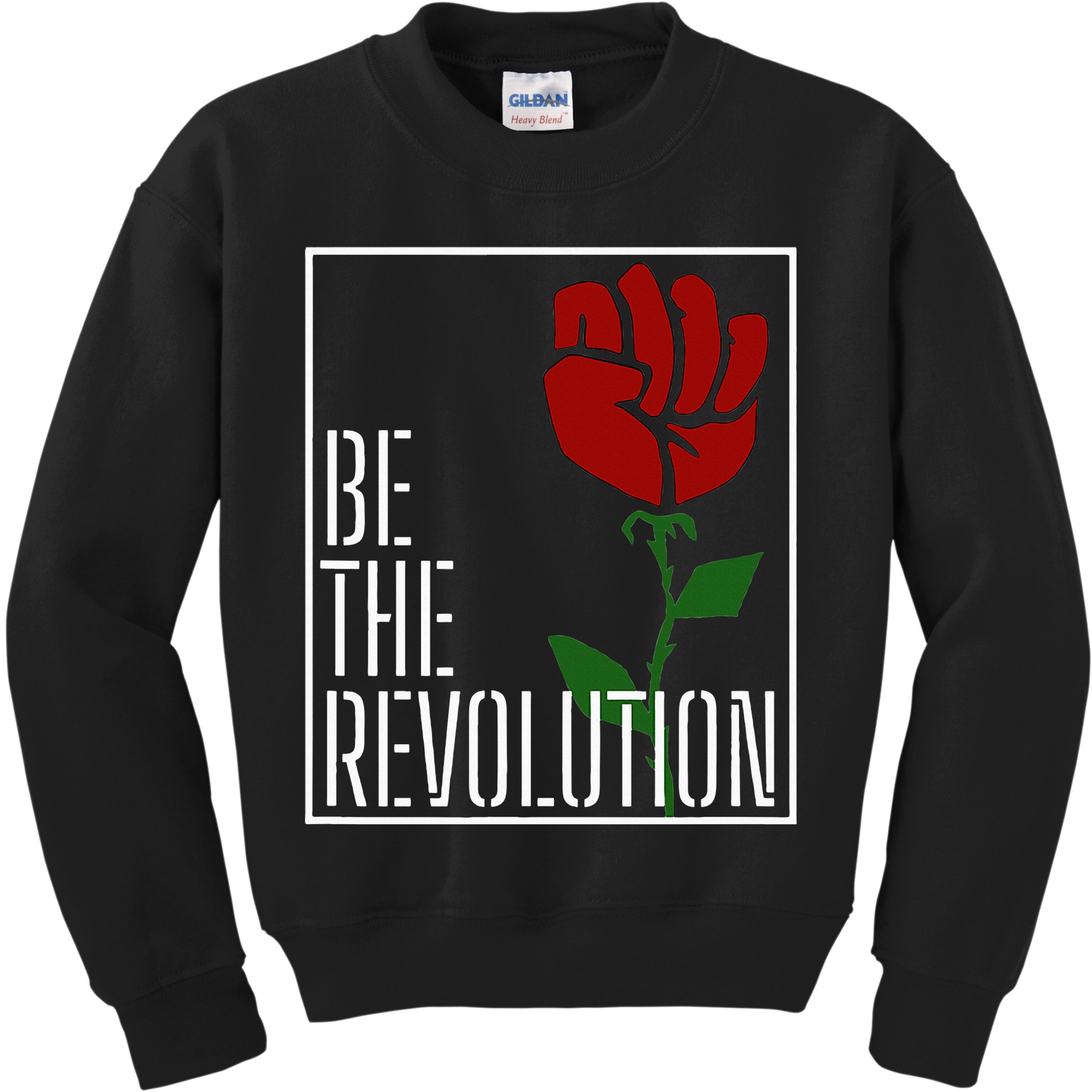 Leftist Protest Political Revolution Socialist Rose Kids Sweatshirt