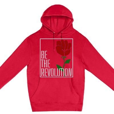 Leftist Protest Political Revolution Socialist Rose Premium Pullover Hoodie