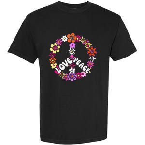 Love Peace Peace Sign Tee 60s Retro Peace Garment-Dyed Heavyweight T-Shirt