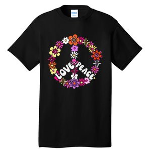 Love Peace Peace Sign Tee 60s Retro Peace Tall T-Shirt