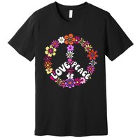 Love Peace Peace Sign Tee 60s Retro Peace Premium T-Shirt