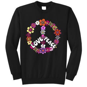 Love Peace Peace Sign Tee 60s Retro Peace Tall Sweatshirt