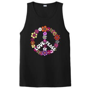 Love Peace Peace Sign Tee 60s Retro Peace PosiCharge Competitor Tank