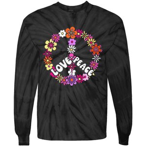 Love Peace Peace Sign Tee 60s Retro Peace Tie-Dye Long Sleeve Shirt