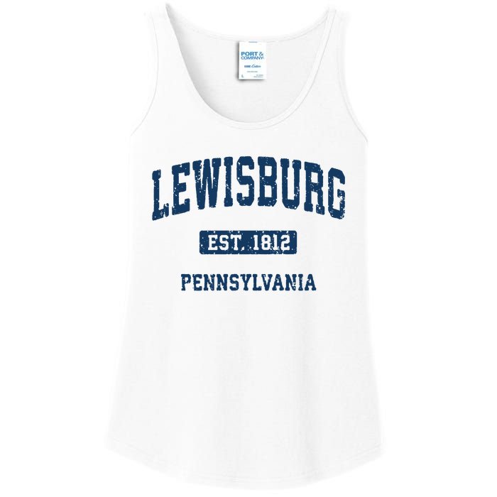 Lewisburg Pennsylvania Pa Vintage Athletic Sports Design Ladies Essential Tank