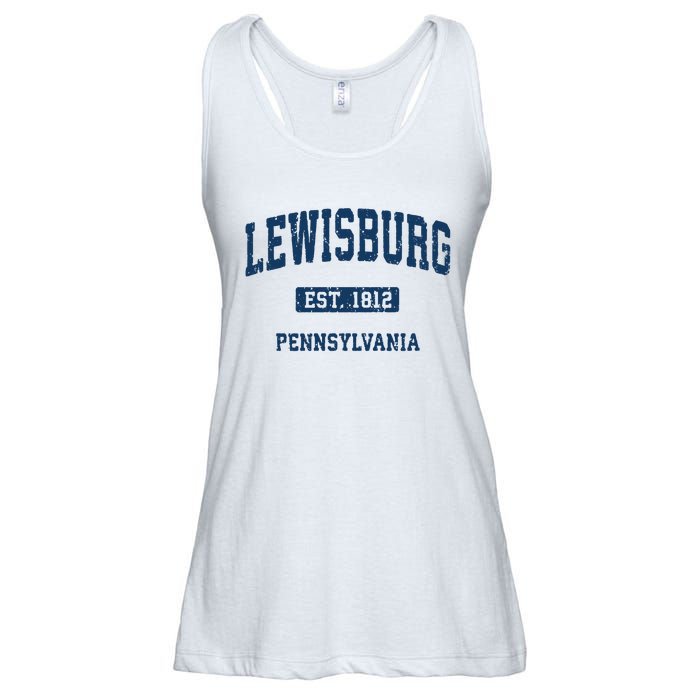 Lewisburg Pennsylvania Pa Vintage Athletic Sports Design Ladies Essential Flowy Tank