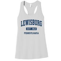 Lewisburg Pennsylvania Pa Vintage Athletic Sports Design Women's Racerback Tank