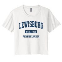 Lewisburg Pennsylvania Pa Vintage Athletic Sports Design Women's Crop Top Tee