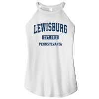 Lewisburg Pennsylvania Pa Vintage Athletic Sports Design Women's Perfect Tri Rocker Tank