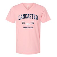 Lancaster Pennsylvania Pa Vintage Athletic Sports V-Neck T-Shirt