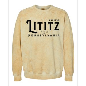 Lititz Pennsylvania Pa Lancaster County Cool Small Town Usa Colorblast Crewneck Sweatshirt