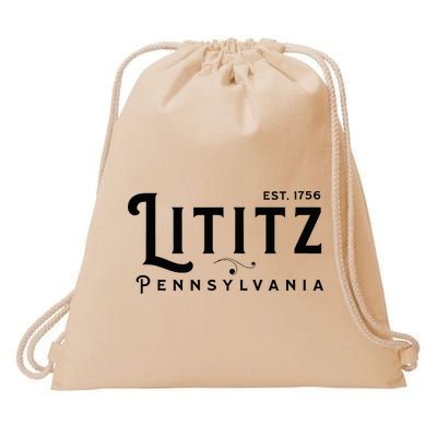 Lititz Pennsylvania Pa Lancaster County Cool Small Town Usa Drawstring Bag