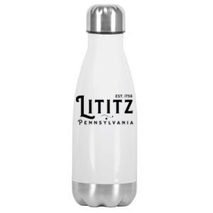 Lititz Pennsylvania Pa Lancaster County Cool Small Town Usa Stainless Steel Insulated Water Bottle