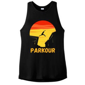 Love Parkour Parkour Gifts Ladies PosiCharge Tri-Blend Wicking Tank