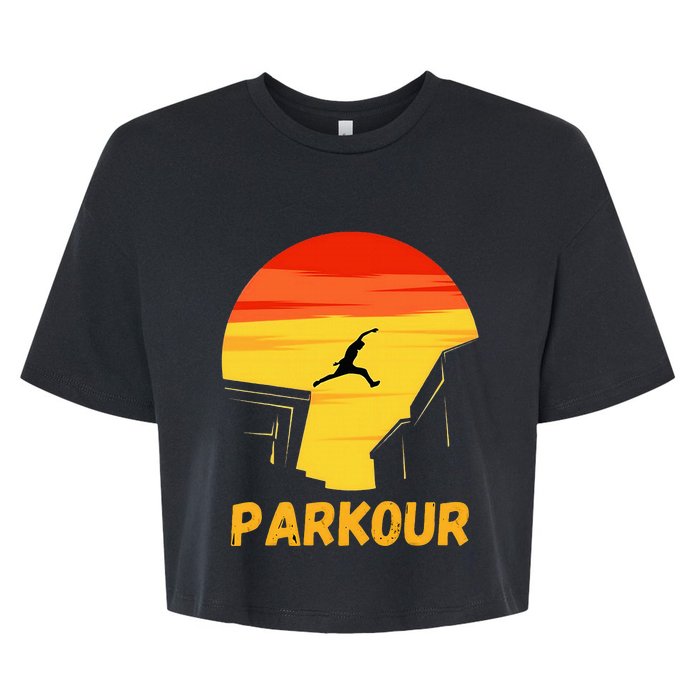 Love Parkour Parkour Gifts Bella+Canvas Jersey Crop Tee