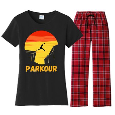 Love Parkour Parkour Gifts Women's Flannel Pajama Set