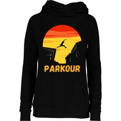 Love Parkour Parkour Gifts Womens Funnel Neck Pullover Hood