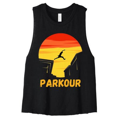 Love Parkour Parkour Gifts Women's Racerback Cropped Tank