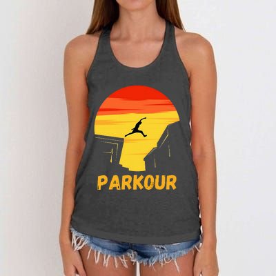 Love Parkour Parkour Gifts Women's Knotted Racerback Tank