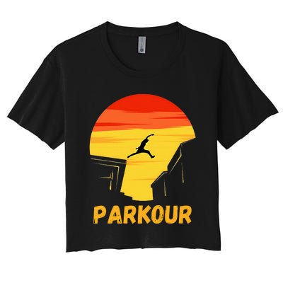 Love Parkour Parkour Gifts Women's Crop Top Tee