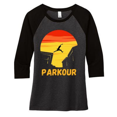 Love Parkour Parkour Gifts Women's Tri-Blend 3/4-Sleeve Raglan Shirt