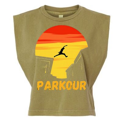 Love Parkour Parkour Gifts Garment-Dyed Women's Muscle Tee